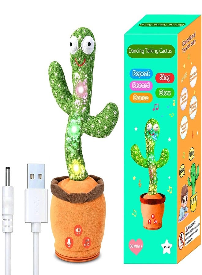 SANJOIN Rechargeable Dancing Talking Cactus Toy for Baby Toddler, Boys Girls Gifts Singing Mimicking Toys Recording Repeating What You Say with 120 English Songs - Image 1